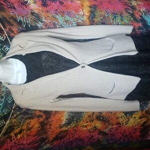 Boden Beige 100% Wool Knit Cardigan Sz 4